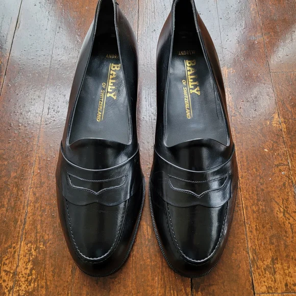 New Bally Men's Black Leather Loafers Sz.9 D - Picture 8 of 8